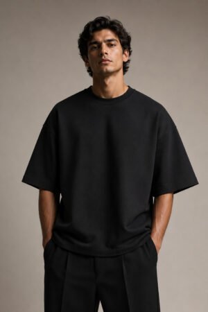 black 240gsm oversized t shirt