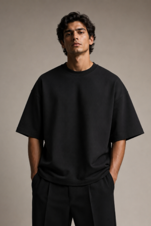 black 240gsm oversized t shirt