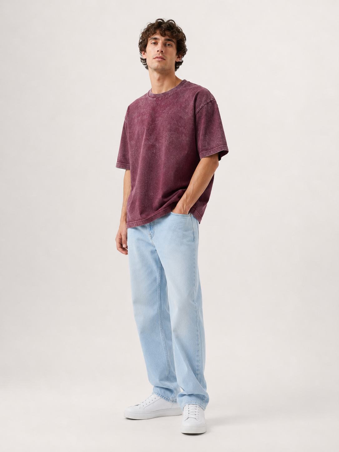men maroon acid wash oversized t shirt men maroon acid wash oversized t shirt