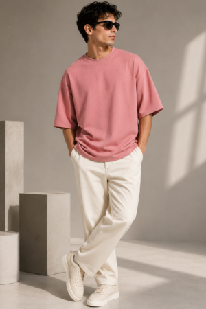 skyline blue 240gsm oversized t shirt