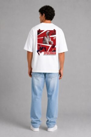 spider man comic graphic oversized t shirt